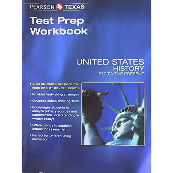 Pre-Owned Pearson Texas, United States History 1877 to the Present, Test Prep Workbook, 9780133321777, 0133321770 Paperback