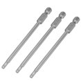 thumbnail image 3 of 10Pcs Tournevis Bit Électrique 3mm Hexadécimal Solide Durci Outil à Main S1/4 100mm, 3 of 8