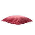 thumbnail image 3 of My Texas House 18"x18" Red Ruffle Plaid Cotton Decorative Pillow, 3 of 5