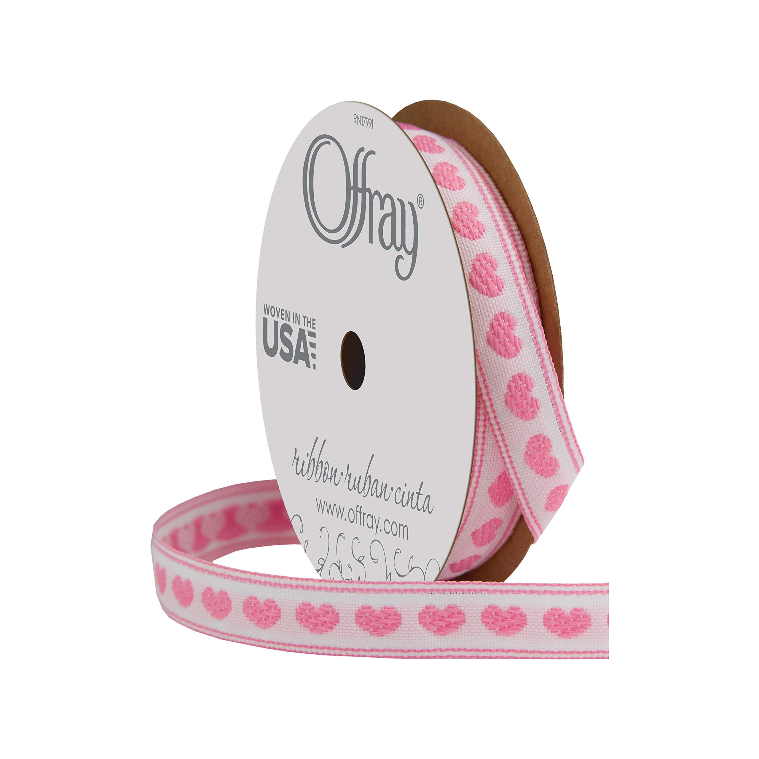 Ruban coeurs Offray 23mm Ruban coeurs