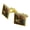 Gold, variant on Canada Canadian Goose Square Cufflink Set - Silver or Gold