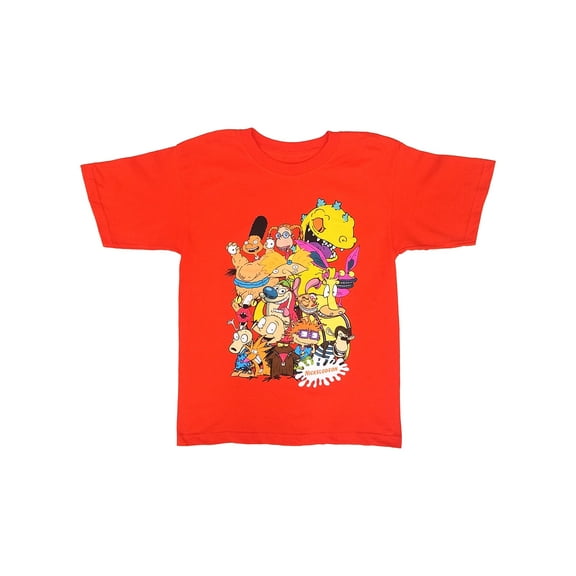 Nickelodeon Boys Orange Character Short Sleeve T-Shirt Tee Shirt Size Medium 8