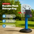 thumbnail image 2 of Set of 4 Mini Basketballs with Storage Net, Designed for Little Tikes Basketball Hoop (Backboard Mounted) Indoor/Outdoor Use for Kids, 7” Inflatable Toy Balls with Hand Pump, 2 of 10