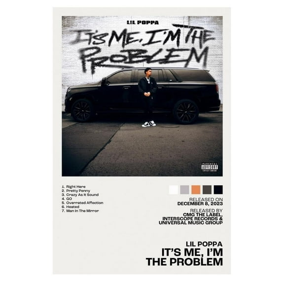 Lil Poppa WEE ARE WHO WE ARE Album Cover Music Poster Rap Home Decor For Living Room Hip-Hop Aesthetic Rapper Album Wall Art Records Poster Wall Decor For Bedroom