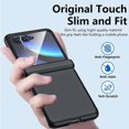 thumbnail image 4 of Compatible Flip Case for Motorola Razr Plus 2023 Case with Screen Protector,Clear Motorola Razr 40 Ultra Case,Electroplating Shockproof Protective Cover Cases for Motorola Razr+ Case 2023,Black, 4 of 7