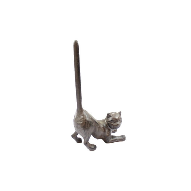 Cast Iron Cat Paper Towel Holder 10"
