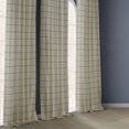 thumbnail image 4 of Window Pane Blue Plaid Textured Printed Cotton Curtain (1 Panel), Window Pane Blue, 50W X 84L, 4 of 10