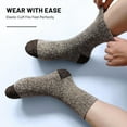thumbnail image 5 of 5 Pairs Merino Wool Socks for Men, Super Thick Hiking Thermal Socks for Cold Weather, 5 of 6