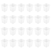 UPKOCH 24Pcs Square Clear Nursery Pot Plastic For Root Observation Use