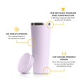 thumbnail image 4 of RTIC 28 oz Ceramic Lined Everyday Tumbler, Spill-Resistant Straw Lid, Dusty Lilac, 4 of 7