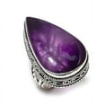 thumbnail image 2 of Natural Sage Amethyst Gemstone Handmade 925 Sterling Silver Ring Size 9, 2 of 2