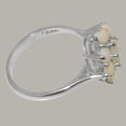 thumbnail image 5 of LBG British Made Real Solid 18k White Gold Natural Opal Womens Engagement Ring - 33 size options - Size 6.25, 5 of 8