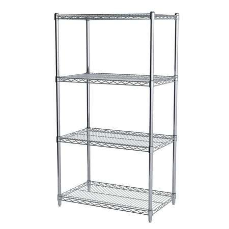 Akro Mils 18x30x54 4 Shelf Wire Shelving Unit Walmart