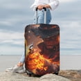thumbnail image 4 of Uemuo Western Fire Cowboy Printed Washable Luggage Cover - Fashion Suitcase Protector Fits 18-32 Inch Luggage -Small, 4 of 9
