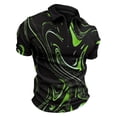 thumbnail image 5 of FUZHIQ Men's Polo Shirts Short Sleeve Gradient Print Rhinestone Detail Casual Golf Polo Breathable Quick Dry Party Daily Wear Fashion Collared Shirt,XXXL, 5 of 5