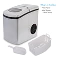 thumbnail image 3 of NutriChef Upgraded Digital Portable Ice Maker Machine - Heavy Duty Electric Stainless Steel Stain Resistant Countertop and Built in Freezer Over Sized Bucket w/ LED Light Easy Touch Button PICEM25, 3 of 9