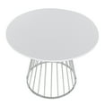 thumbnail image 5 of LumiSource Silver Metal, White MDF Canary Cosmo Dining Table, 5 of 5