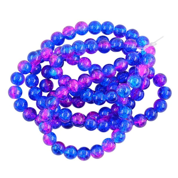 106-110PC CRISTAL de CRISTAL GRANOS 8mm DIY Joyería Abalorios Manualidades Suministros Fushia azul real