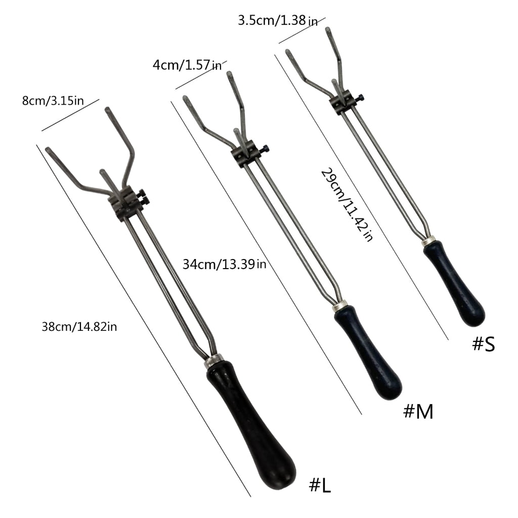 Crucible Tongs Crucible Clamp Gold Melting Clamp Pliers Metal Melting Tongs for Melting Gold and Silver Jewelry
