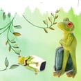 thumbnail image 3 of Figuras en miniatura de rana de resina, estatua de animal, decoración de escritorio, recuerdos, regalos para Los 7x7x14CM, 3 of 9