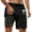 Black, variant on Mens Board Shorts with liner 5 Inch Summer Swim Trunks Coconut Print Double Layer Inner Pocket Quick Dry Lightweight Breathable Boxer Shorts Grey M