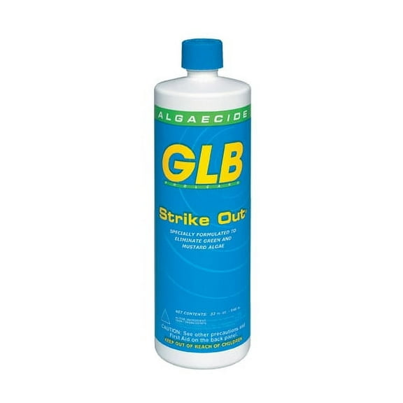 GLB Strike-Out Algaecide for Green & Mustard Algae in Swimming Pools, 32 oz