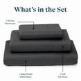 thumbnail image 3 of SKY BEDDINGS - 600 Thread Count Egyptian Cotton Sheets - Luxury Twin Size Cooling Bed Sheets - Soft Sateen Weave Cotton Bed Sheets - Deep Pocket Fits upto 16" Mattress - Dark Grey, 3 of 6