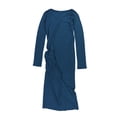 thumbnail image 2 of bar III Blouse Tunique Froncée pour Femmes, Bleu, Petit, 2 of 2