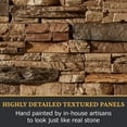 thumbnail image 4 of Faux Stacked Stone 3D Textured Wall Panel Sample | Sedona | 8"L x 8"H | Sample Size | Cognac Brown, 4 of 6