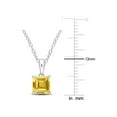 thumbnail image 3 of 1.05 Carat (Ctw) Princess-Cut Citrine Solitaire Pendant Necklace in Sterling Silver with Chain for Women, 3 of 6