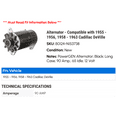 thumbnail image 2 of Alternator - Compatible with 1955 - 1956, 1958 - 1963 Cadillac DeVille 1959 1960 1961 1962, 2 of 2