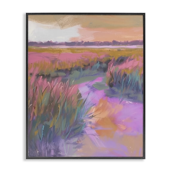 Stupell Industries Modern Autumnal Marsh Landscape Black Framed Giclee Art, 11 x 14, by Arlington Prints