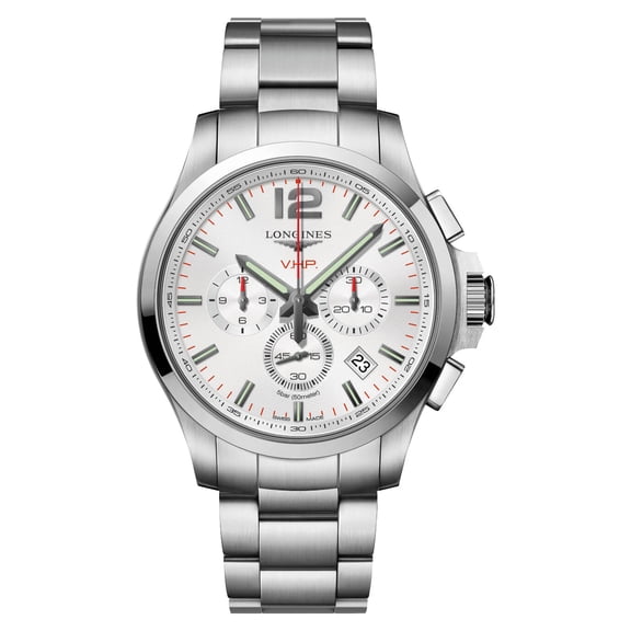 Longines Conquest V.H.P. 44mm Silver Dial Steel Men's Watch L3.727.4.76.6