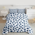 thumbnail image 2 of Feelyou Navy Abstract Ombre Full Size Comforter Sets for Teen, Cycle Polkadots Bedding Comforter Set, Modern Fashion Style Reversible Bedding Sets, Lightweight Room Decor, 3pcs, 2 of 8