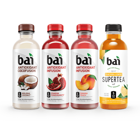 Bai Antioxidant Infused Beverage, Mountainside Variety Pack, 18 Fl Oz, 12