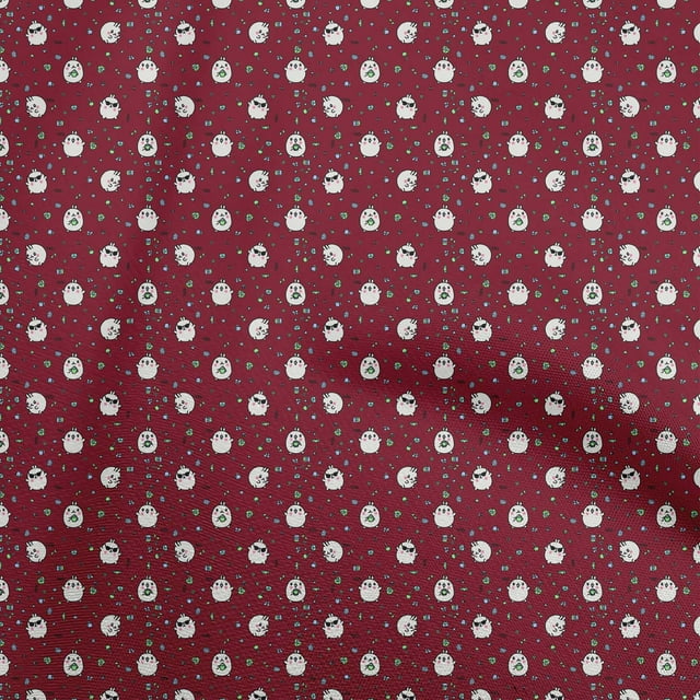 oneOone Viscose Jersey Maroon Fabric Random Sewing Craft Projects Fabric Prints By Yard 60 Inch Wide