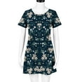 thumbnail image 7 of Xihbxyly Dresses for Women 2024 Women'S Summer Dress Sleeveless Ruffle Sleeve Round Neck Mini Dress Solid Loose Short Flowy Dress Wedding Guest Dresses for Women Blue XXL Clearance Dresses, 7 of 7