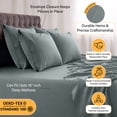 thumbnail image 5 of Lux Decor Collection Queen Sheets Set - 6 Piece Microfiber 16 Inch Deep Pocket Bed Sheets Set - Light Gray, 5 of 11