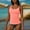 Pink, variant on FAHXNVB Women Two Piece Tankini Set Ruched Tankini Top with Bottom Swimsuits Solid Color Soft Fashion Bathing Suit