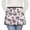 Skull and Flower, variant on Skull and Flower Gothic Pattern Server Half Apron with Pockets,22.8 X 11.8 Inch Half Waist Design with Black Trim,Restaurant Waitstaff Uniform