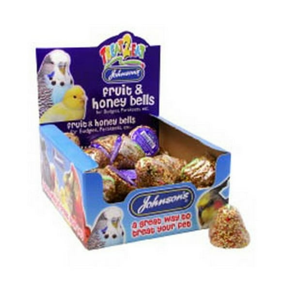Johnson's Fruit Honey Bell Budgie Parakeet Bird Health Case of 27