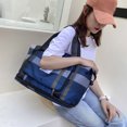 thumbnail image 1 of Bolsa plegable de viaje para gimnasio con separación seca y húmeda, de lona de gran capacidad (azul) Tmvgtek Para estrenar, 1 of 9