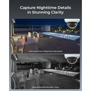Reolink 4K PoE 8-Channel NVR System, 4-Pack 8MP Plug-in Dome Cameras, 2TB HDD, Smart Detection, RLK8-800V4