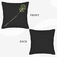 thumbnail image 6 of Set of 2 18x18in Throw Pillow Covers with Minimalistic Pine Branch Design - Elegant Green on Dark Background for Couch Bed Car, 6 of 8