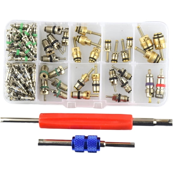 AC Valve Core, Professional HVAC Valve Kit for Vehicle AC Repair