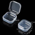 thumbnail image 2 of 36 Pack Clear Small Plastic Container Box Beads Organizer Boxes with Hinged Lid Square Transparent Storage Case for Small Items, Jewelry, Craft, DIY, Nail(1.37 x 1.37 x 0.7 Inches), 2 of 6