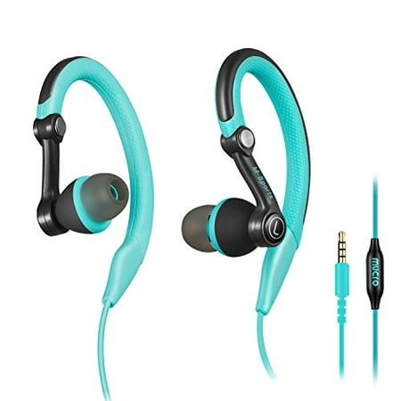 mucro Running Headphones Over Ear in Ear Sport Earbuds Earhook Wired Stereo Workout Ear Buds for Jogging Gym for Samsung Andr