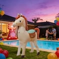 thumbnail image 6 of Fasiaou Inflatable Horse Balloon for Party Decorations, Large 35in Festive Event Decoration for Birthday, Graduation and Celebration, Helium Friendly with Taping Patch,Beige, 6 of 7