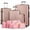 Rose Gold, variant on Gowill 3 Piece Luggage Sets 20/24/28 inch Travel Suitcase Set with 7PCS Organizer Bags, White Tan