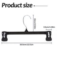 thumbnail image 3 of Pants Hangers with Clips,Heavy Duty Black Skirt Hangers 12 Inch,Adjustable Metal Clips,Space-Saving for Women Men Jeans Shorts Trousers Dorm Bedroom Home Clothes Closet Organizers & Storage(Black), 3 of 9
